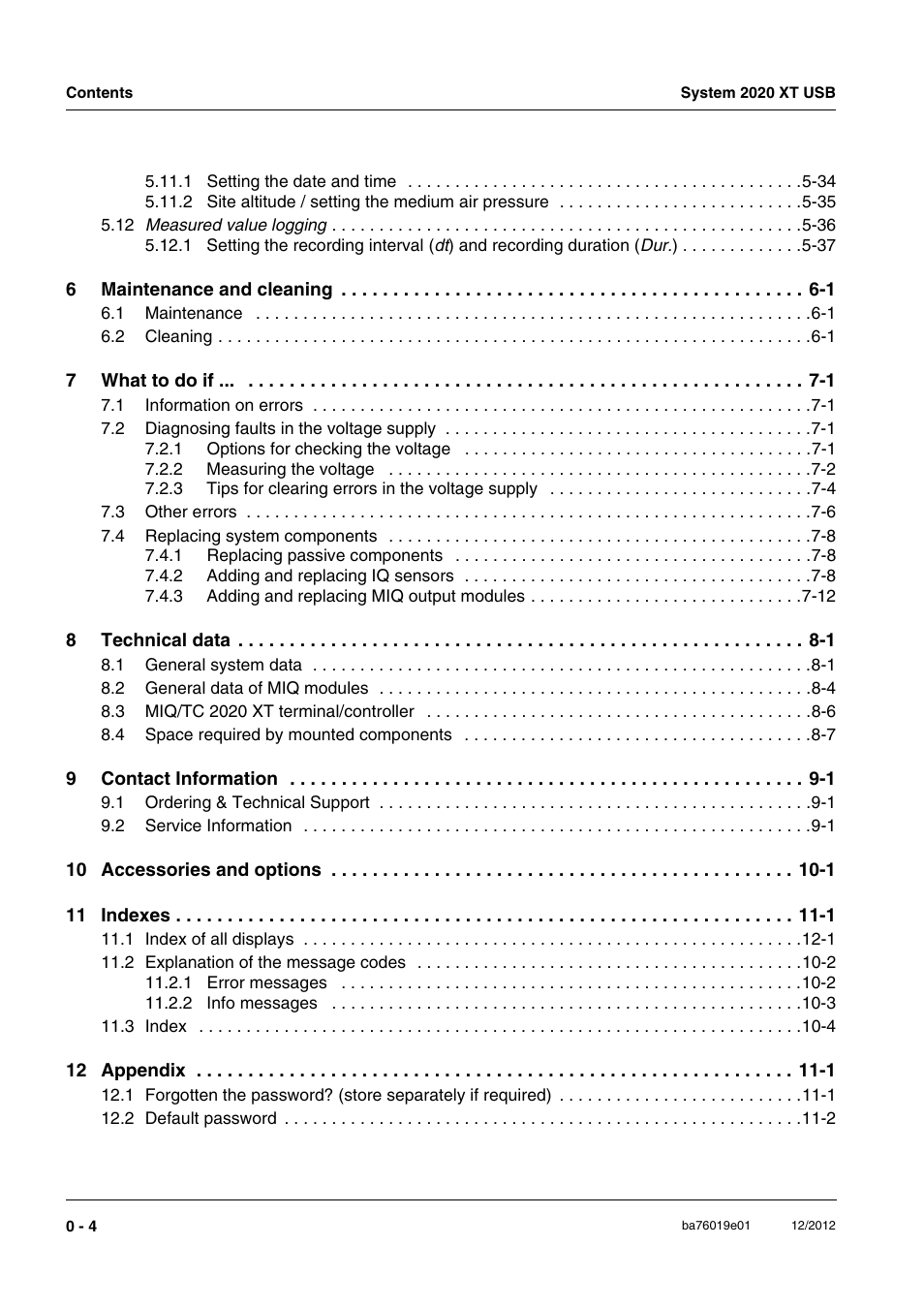 YSI IQ SensorNet 2020 XT Terminal User Manual | Page 6 / 196
