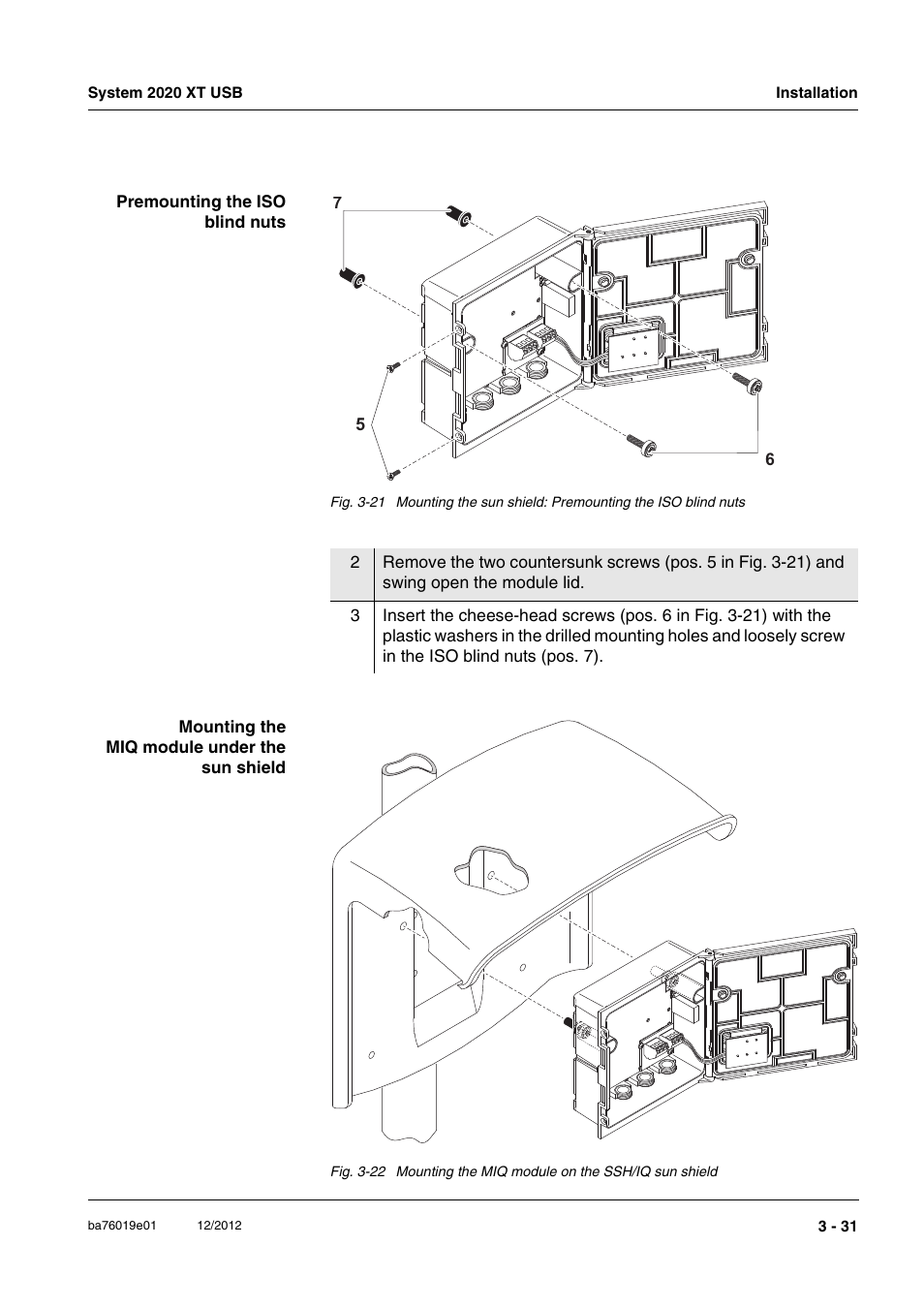 YSI IQ SensorNet 2020 XT Terminal User Manual | Page 61 / 196