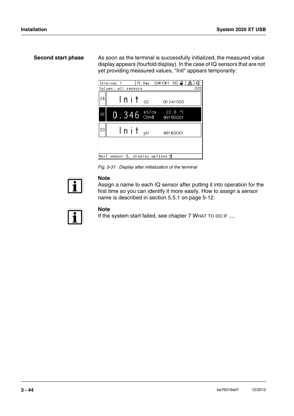 YSI IQ SensorNet 2020 XT Terminal User Manual | Page 74 / 196