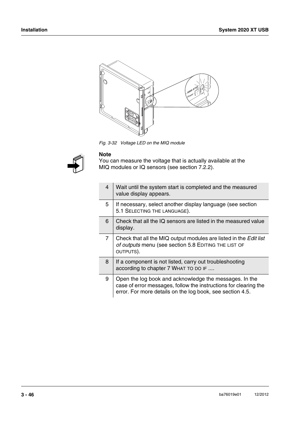 Fig. 3-32), See step 1) (fig. 3-32 | YSI IQ SensorNet 2020 XT Terminal User Manual | Page 76 / 196