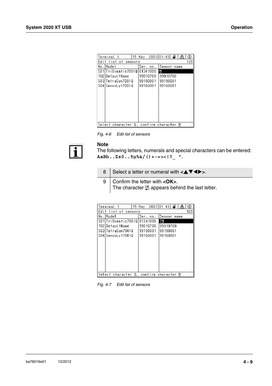 YSI IQ SensorNet 2020 XT Terminal User Manual | Page 87 / 196