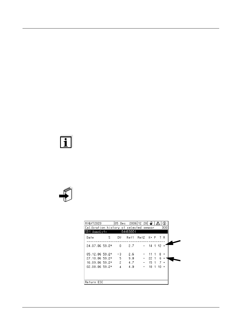 3 result of the matrix adjustment, Result of the matrix adjustment -5 | YSI AmmoLyt Plus 700 IQ User Manual | Page 31 / 66