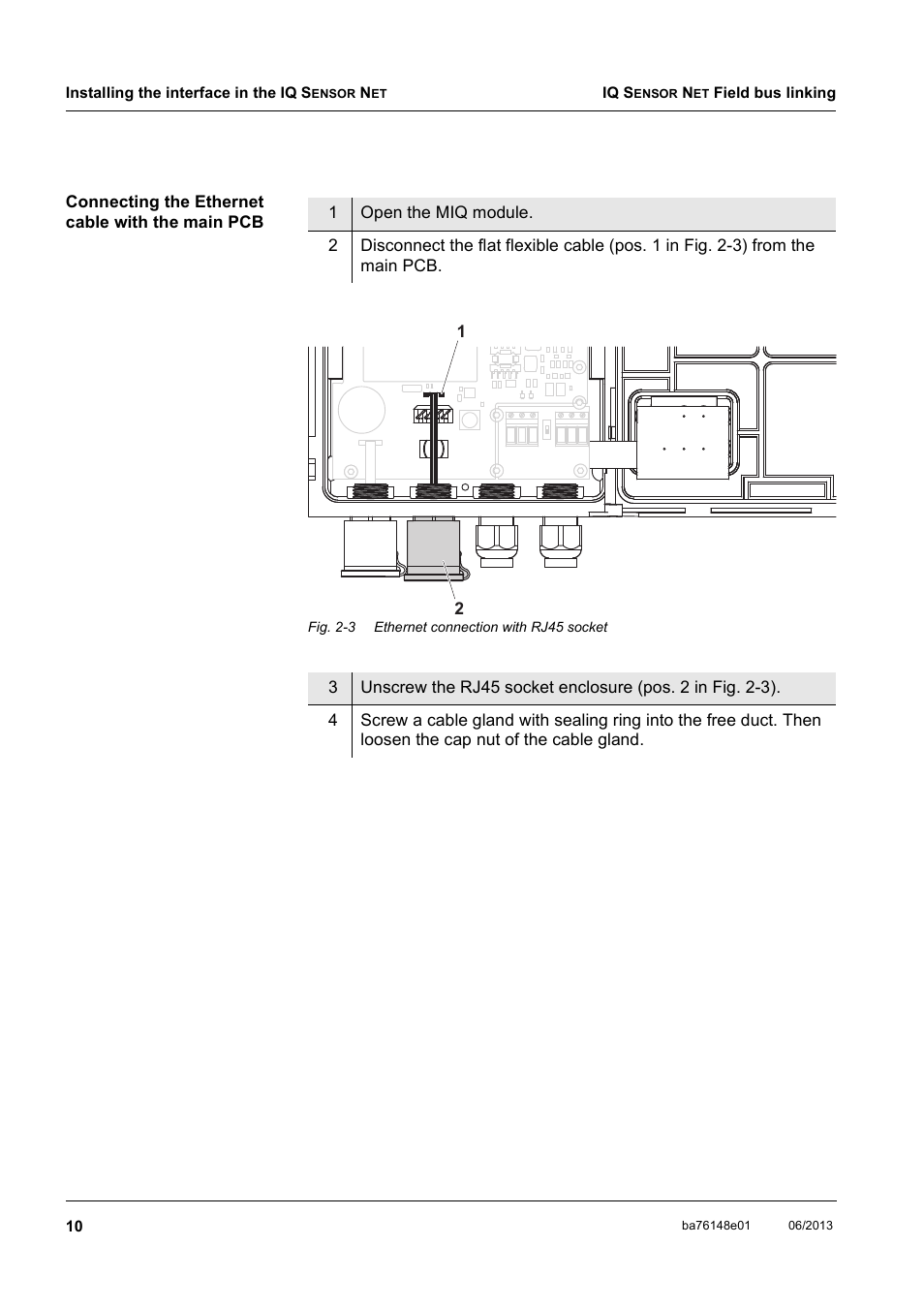 YSI IQ S ENSOR N ET Field bus linking User Manual | Page 12 / 44