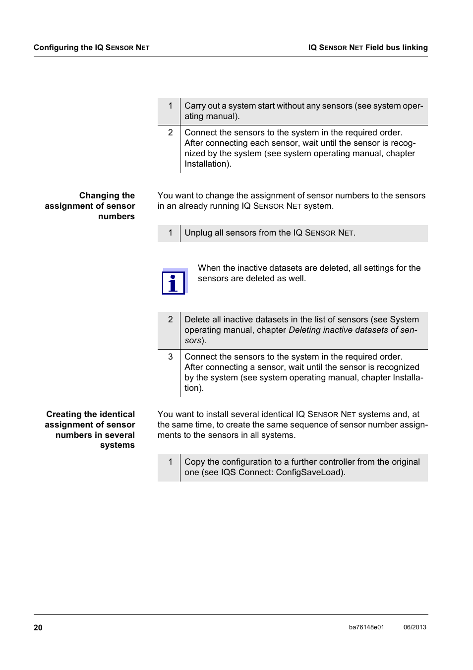 YSI IQ S ENSOR N ET Field bus linking User Manual | Page 22 / 44
