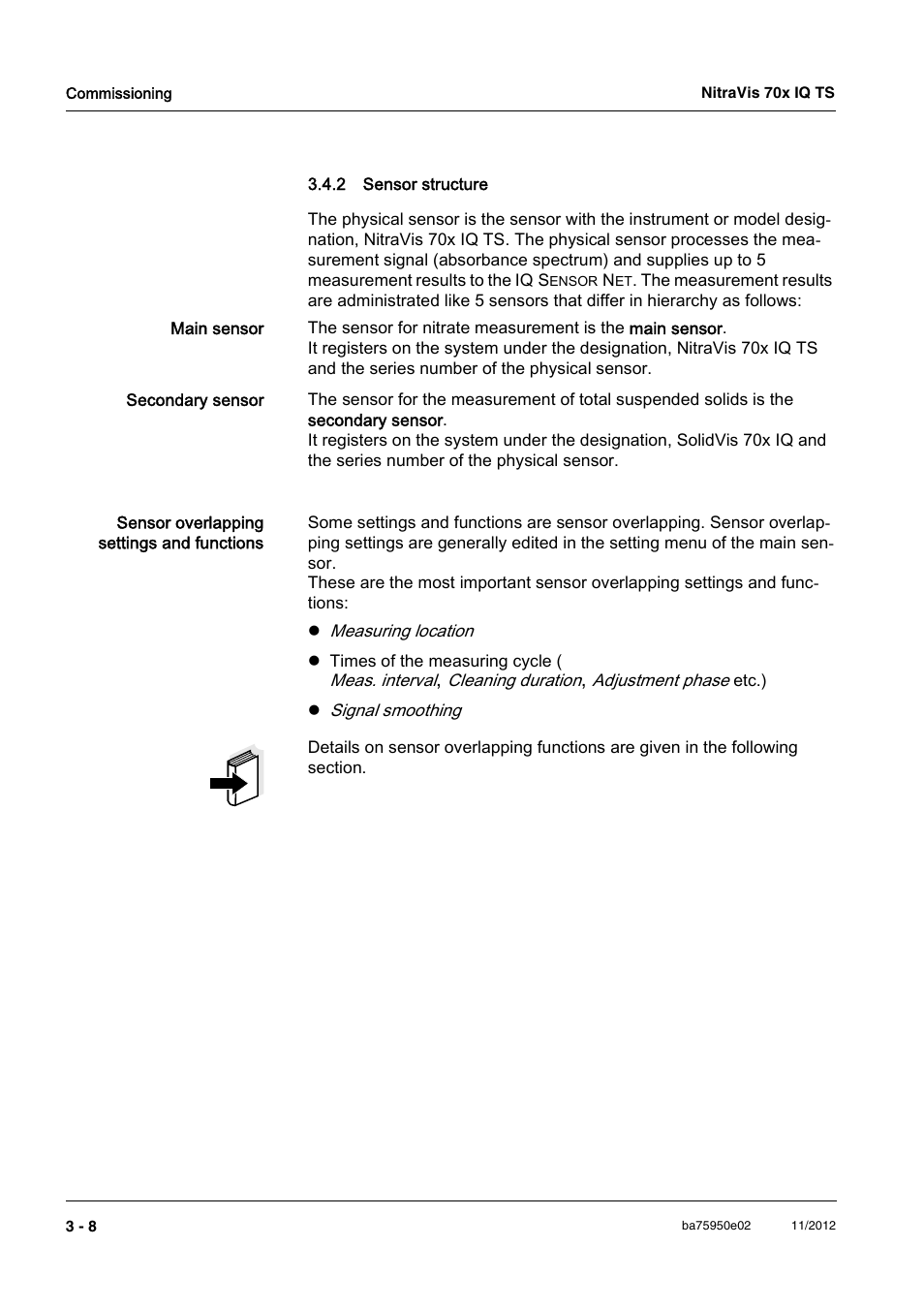 2 sensor structure, Sensor structure -8 | YSI IQ S ENSOR N ET NitraVis 70x IQ TS User Manual | Page 18 / 60