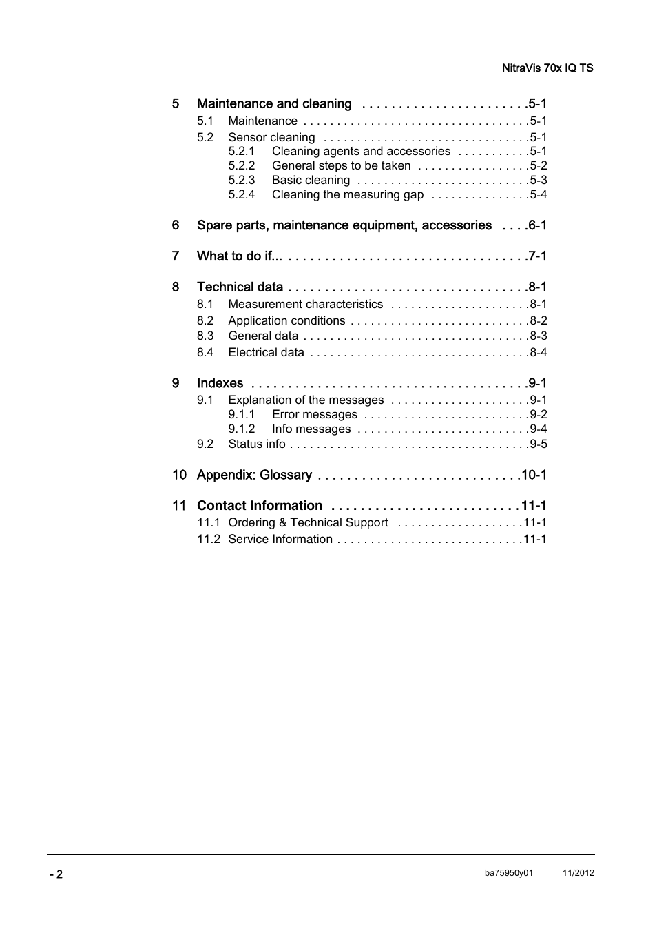 YSI IQ S ENSOR N ET NitraVis 70x IQ TS User Manual | Page 4 / 60