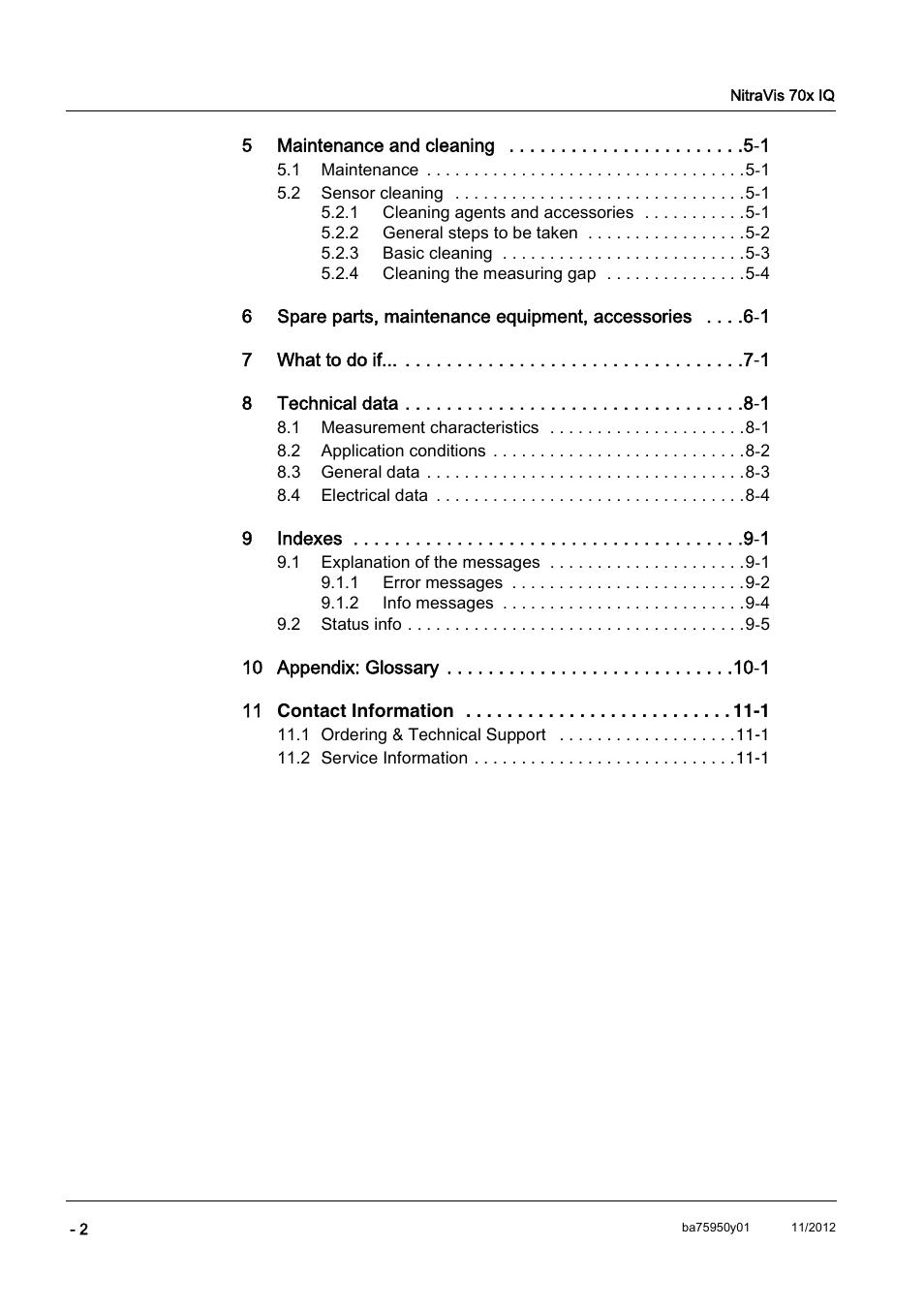 YSI IQ S ENSOR N ET NitraVis 70x IQ User Manual | Page 4 / 58