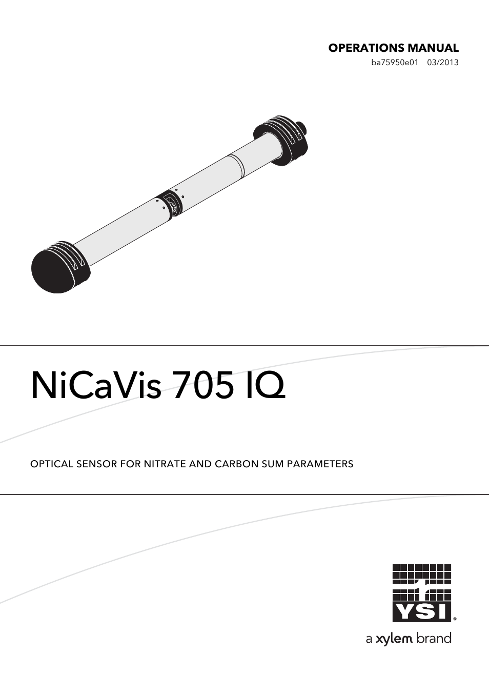 YSI NiCaVis 705 IQ User Manual | 64 pages