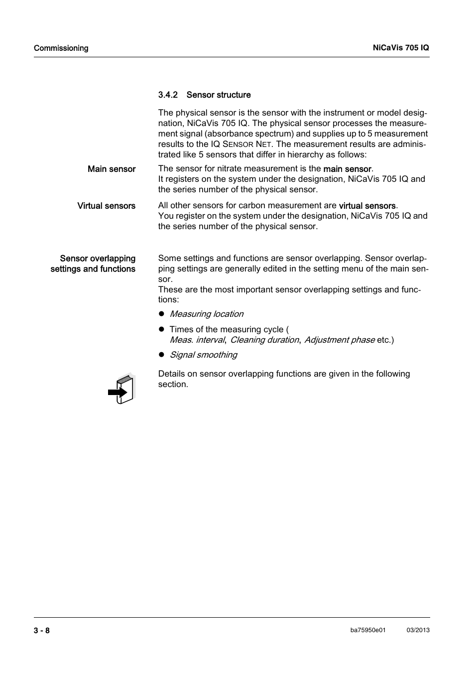 2 sensor structure, Sensor structure -8 | YSI NiCaVis 705 IQ User Manual | Page 18 / 64