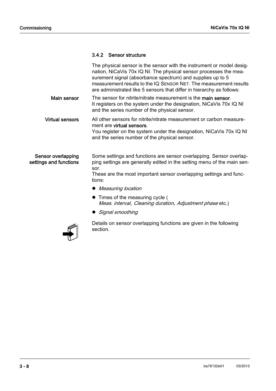 2 sensor structure, Sensor structure -8 | YSI NiCaVis 701 IQ NI User Manual | Page 18 / 66