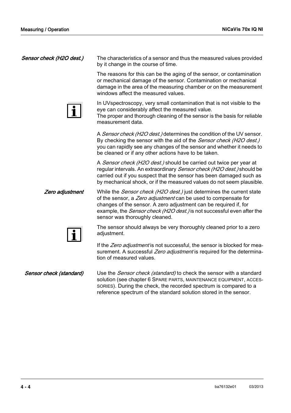 YSI NiCaVis 701 IQ NI User Manual | Page 28 / 66