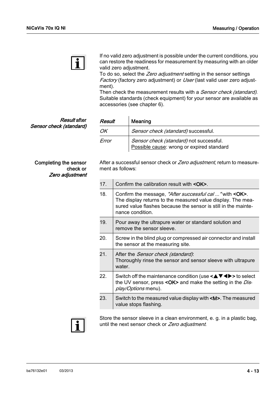 YSI NiCaVis 701 IQ NI User Manual | Page 37 / 66