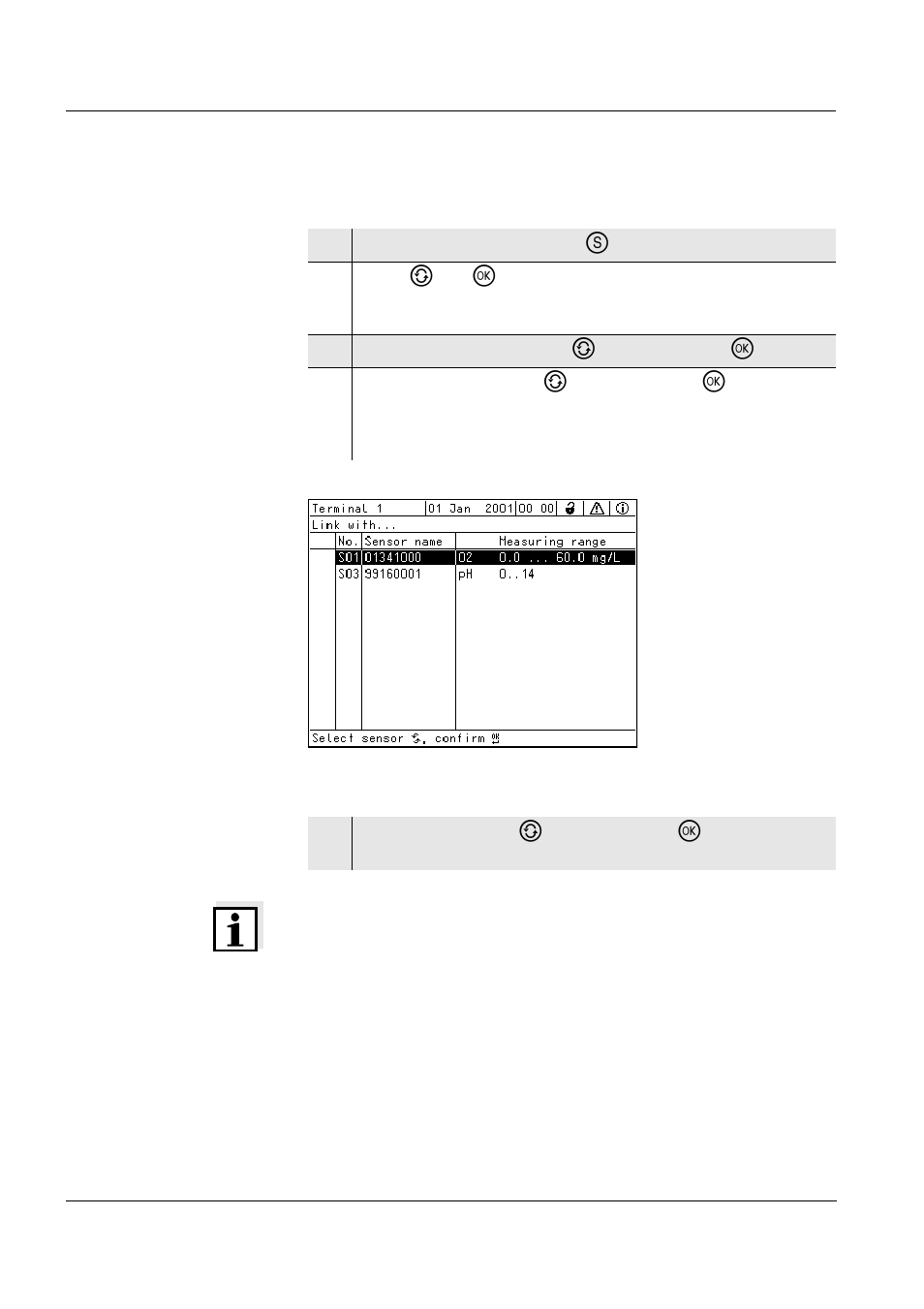 3 linking the output with a sensor, Linking the output with a sensor -12, Section 4.3 | YSI IQ SensorNet MIQ/R6 Module User Manual | Page 26 / 56