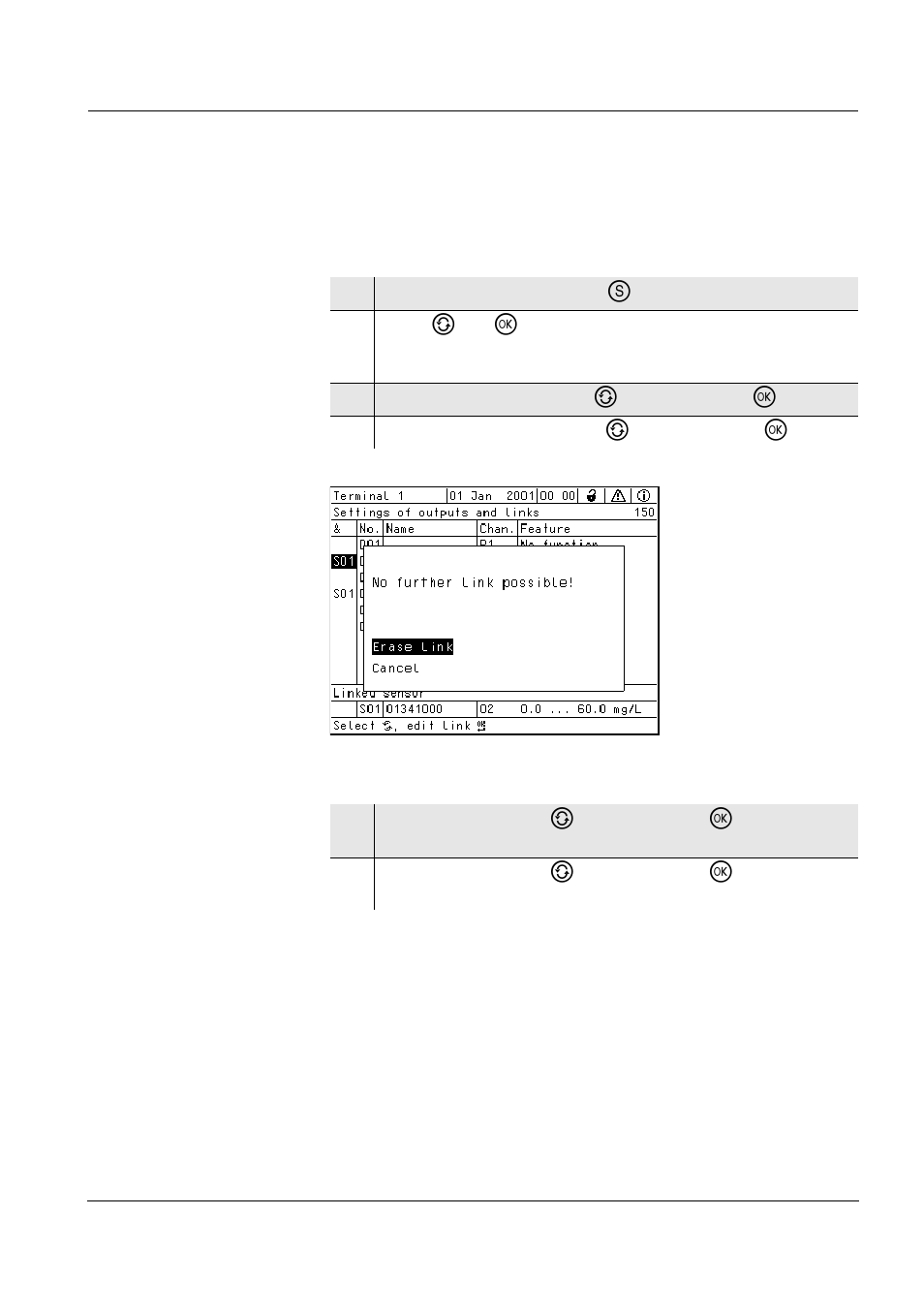 4 deleting a link with an output, Deleting a link with an output -13, Ee section 4.4) | YSI IQ SensorNet MIQ/R6 Module User Manual | Page 27 / 56
