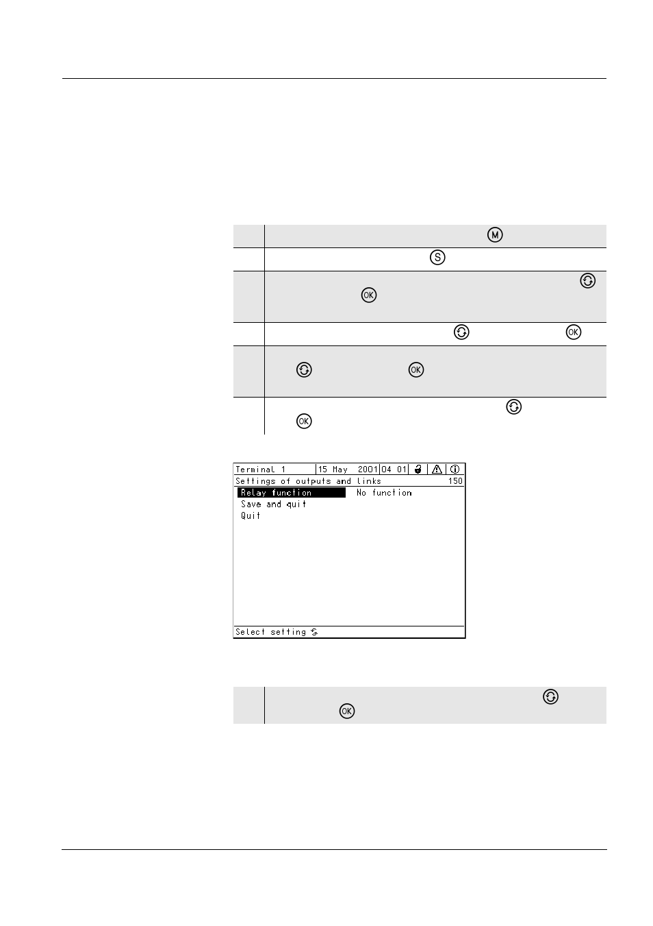 5 setting the relay outputs, Setting the relay outputs -15, Section 4.5 | T (see section 4.5 | YSI IQ SensorNet DIQ/CR3 User Manual | Page 29 / 66