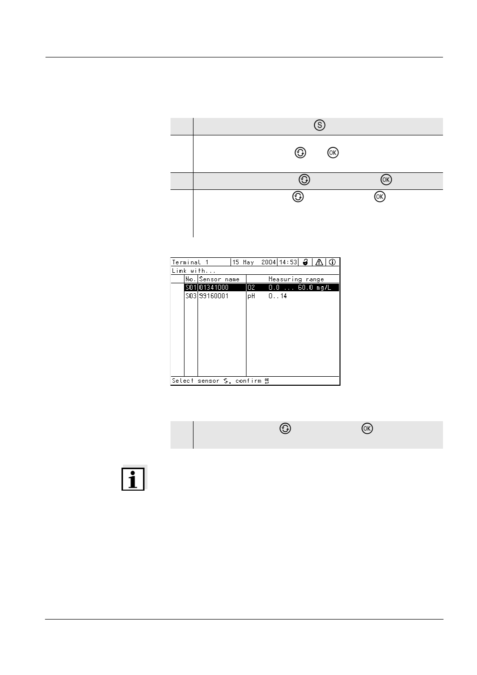 2 linking the output with a sensor, Linking the output with a sensor -3, Section 4.2 | YSI IQ S ENSOR N ET MIQ/C6 User Manual | Page 15 / 40