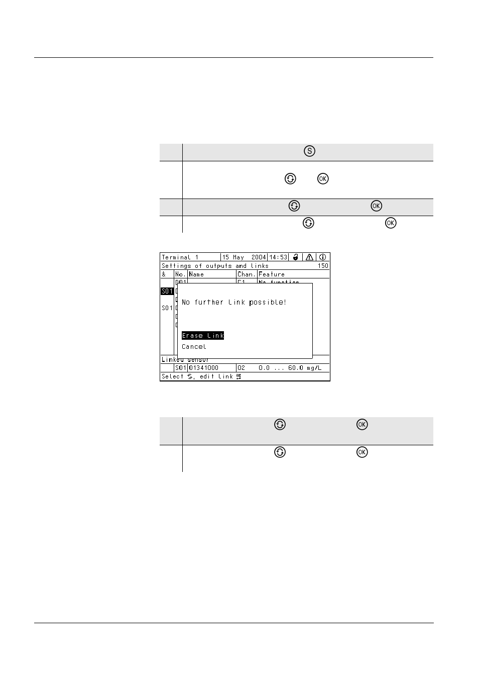 3 deleting a link with an output, Deleting a link with an output -4, Ee section 4.3) | YSI IQ S ENSOR N ET MIQ/C6 User Manual | Page 16 / 40