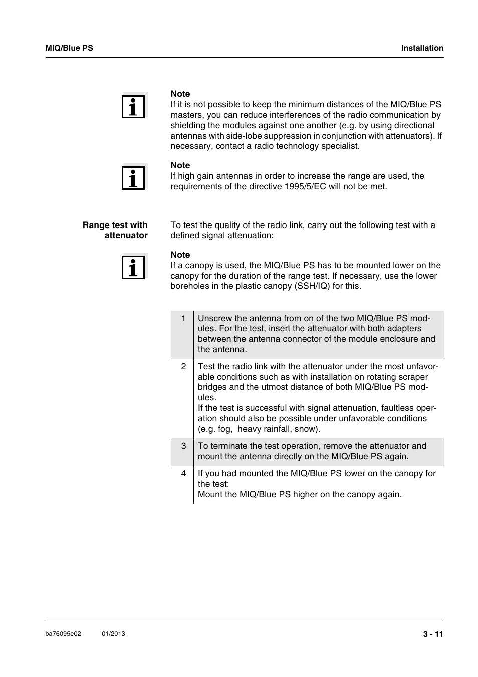 YSI MIQ/Blue PS Set User Manual | Page 21 / 48