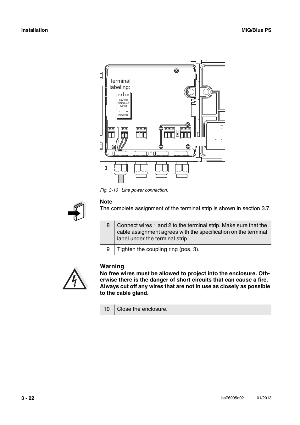 Warning | YSI MIQ/Blue PS Set User Manual | Page 32 / 48