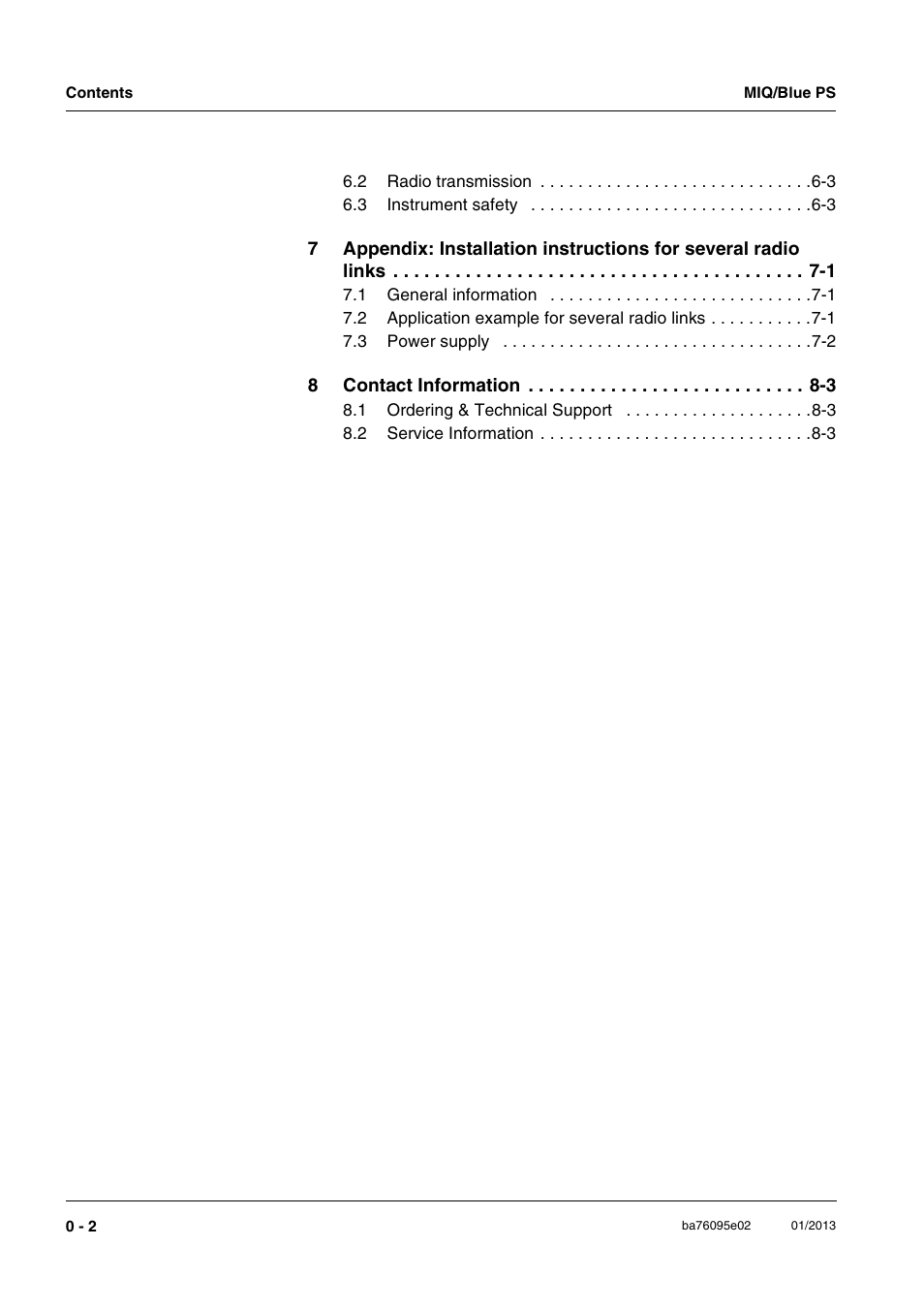 YSI MIQ/Blue PS Set User Manual | Page 4 / 48