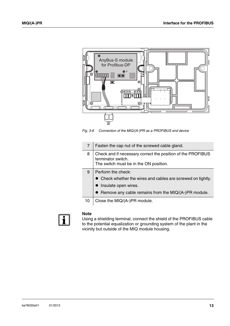 YSI IQ SensorNet MIQ/A-PR Module User Manual | Page 13 / 36