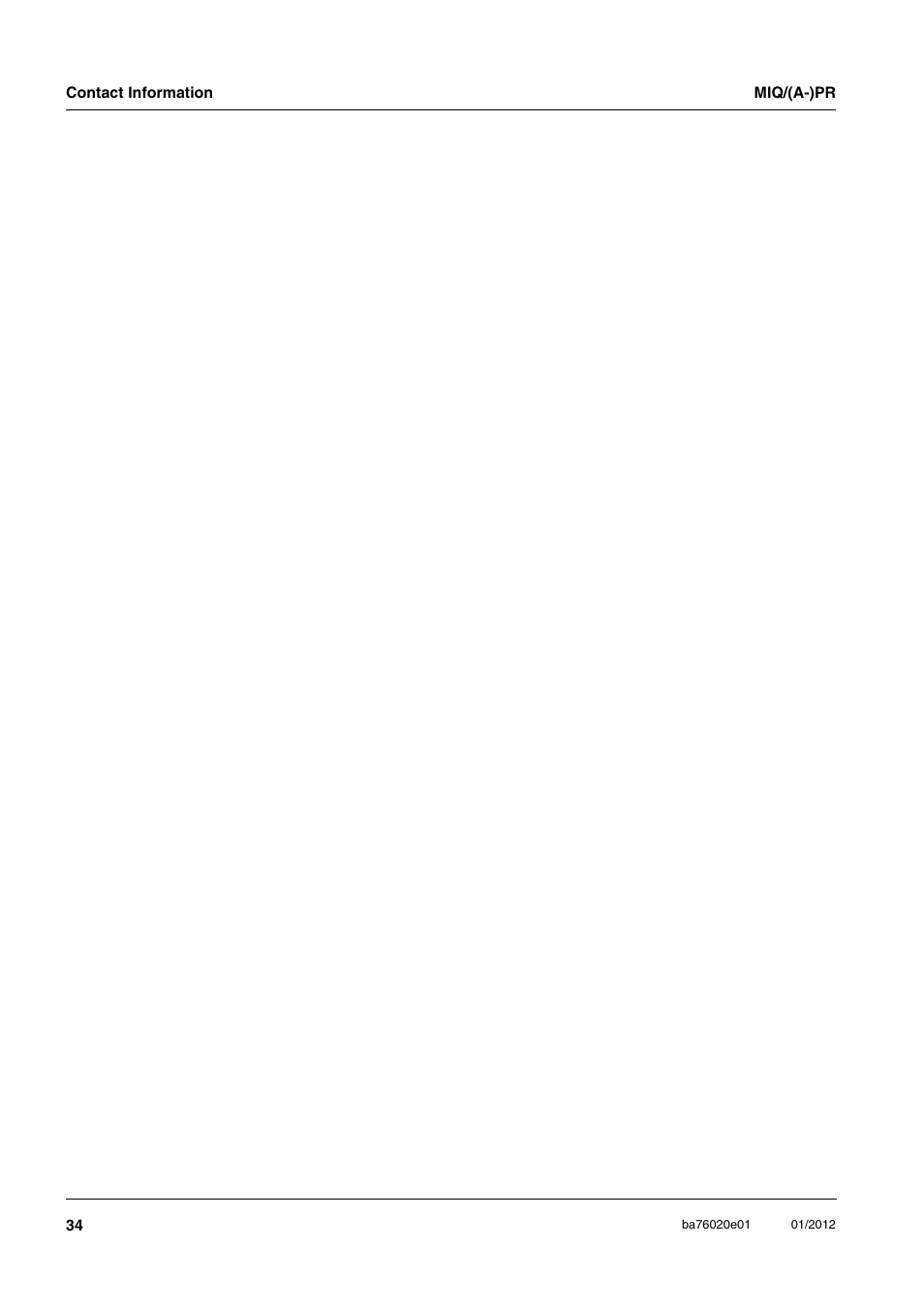 YSI IQ SensorNet MIQ/A-PR Module User Manual | Page 34 / 36