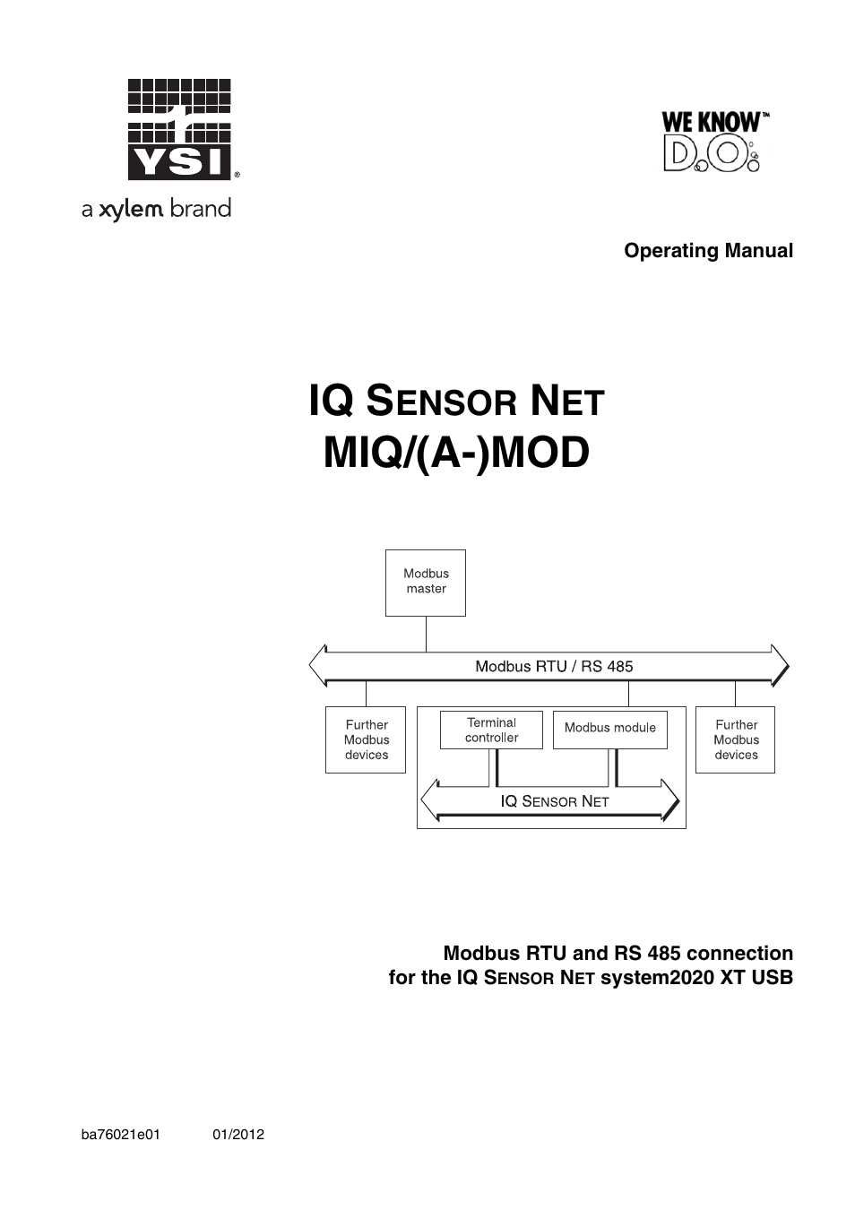 YSI IQ SensorNet MIQ/A-MOD Module User Manual | 42 pages