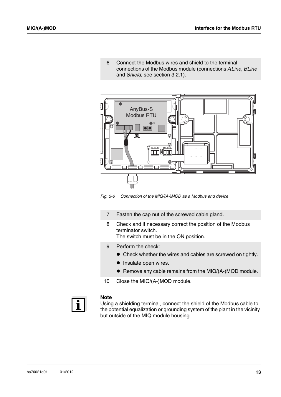 YSI IQ SensorNet MIQ/A-MOD Module User Manual | Page 13 / 42