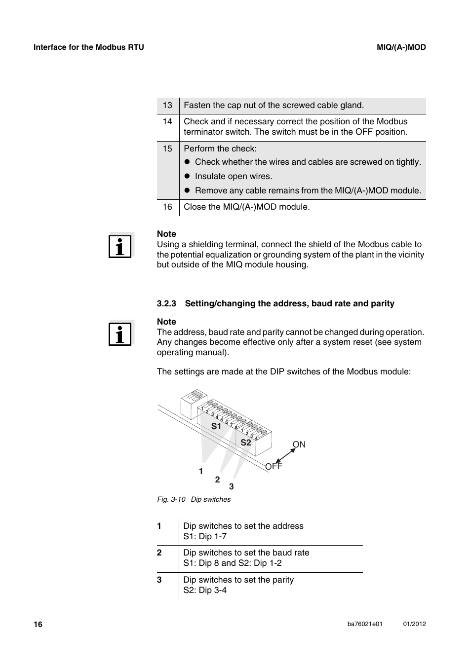 YSI IQ SensorNet MIQ/A-MOD Module User Manual | Page 16 / 42