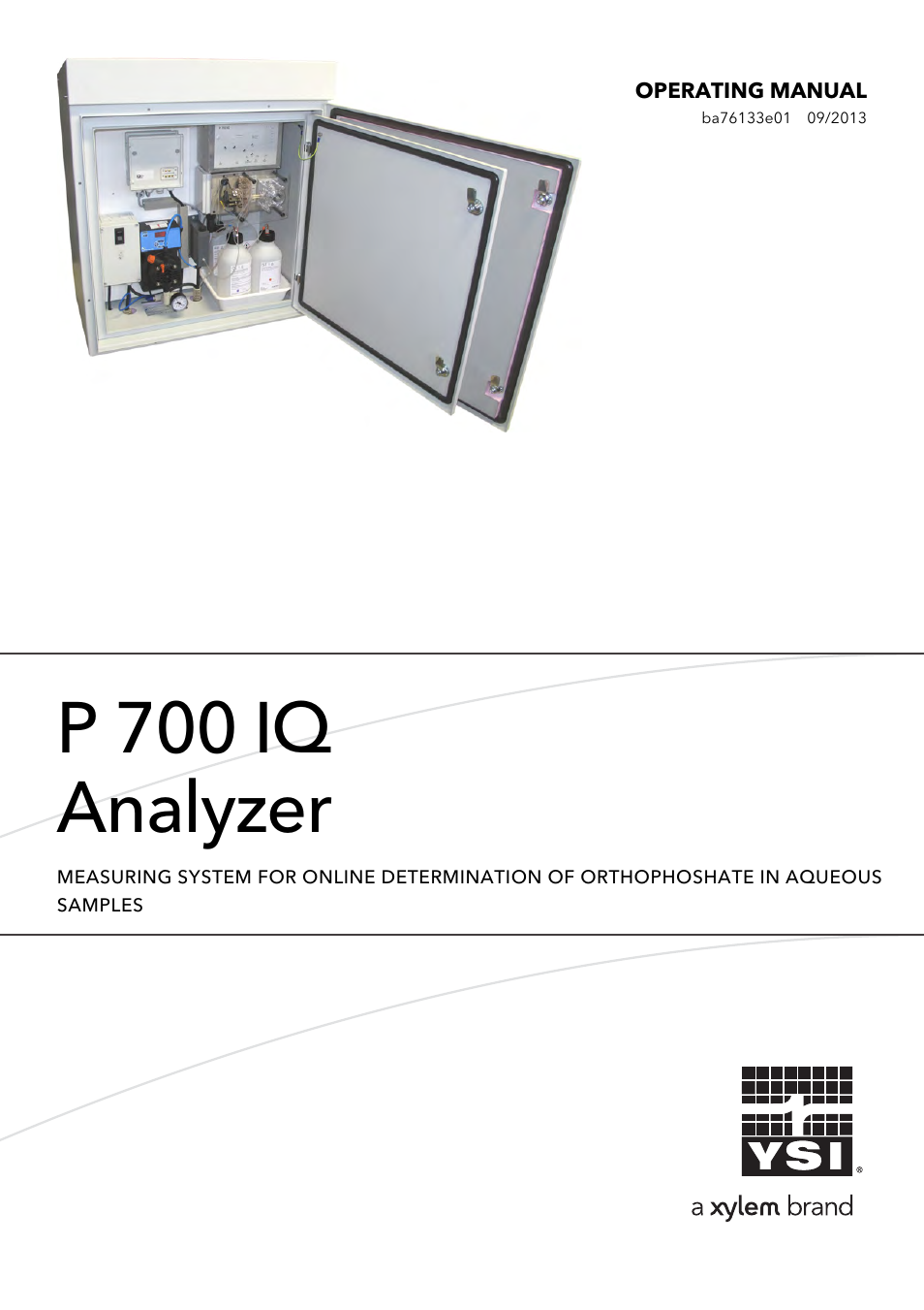 YSI P 700 IQ Analyzer User Manual | 116 pages