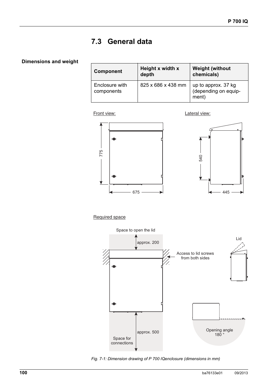 3 general data, General data | YSI P 700 IQ Analyzer User Manual | Page 100 / 116