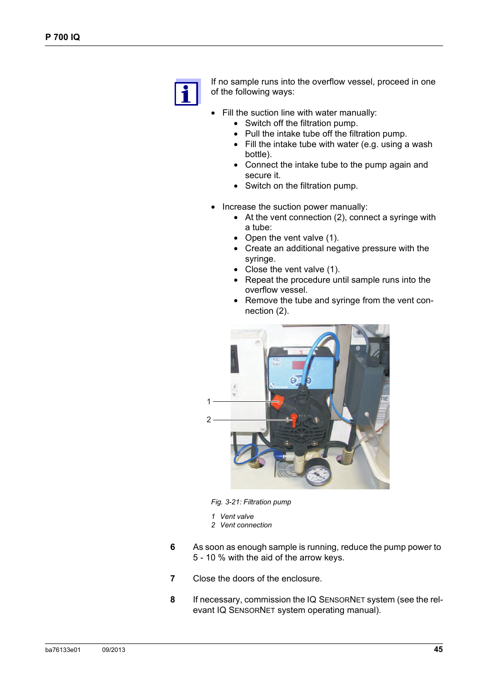 YSI P 700 IQ Analyzer User Manual | Page 45 / 116