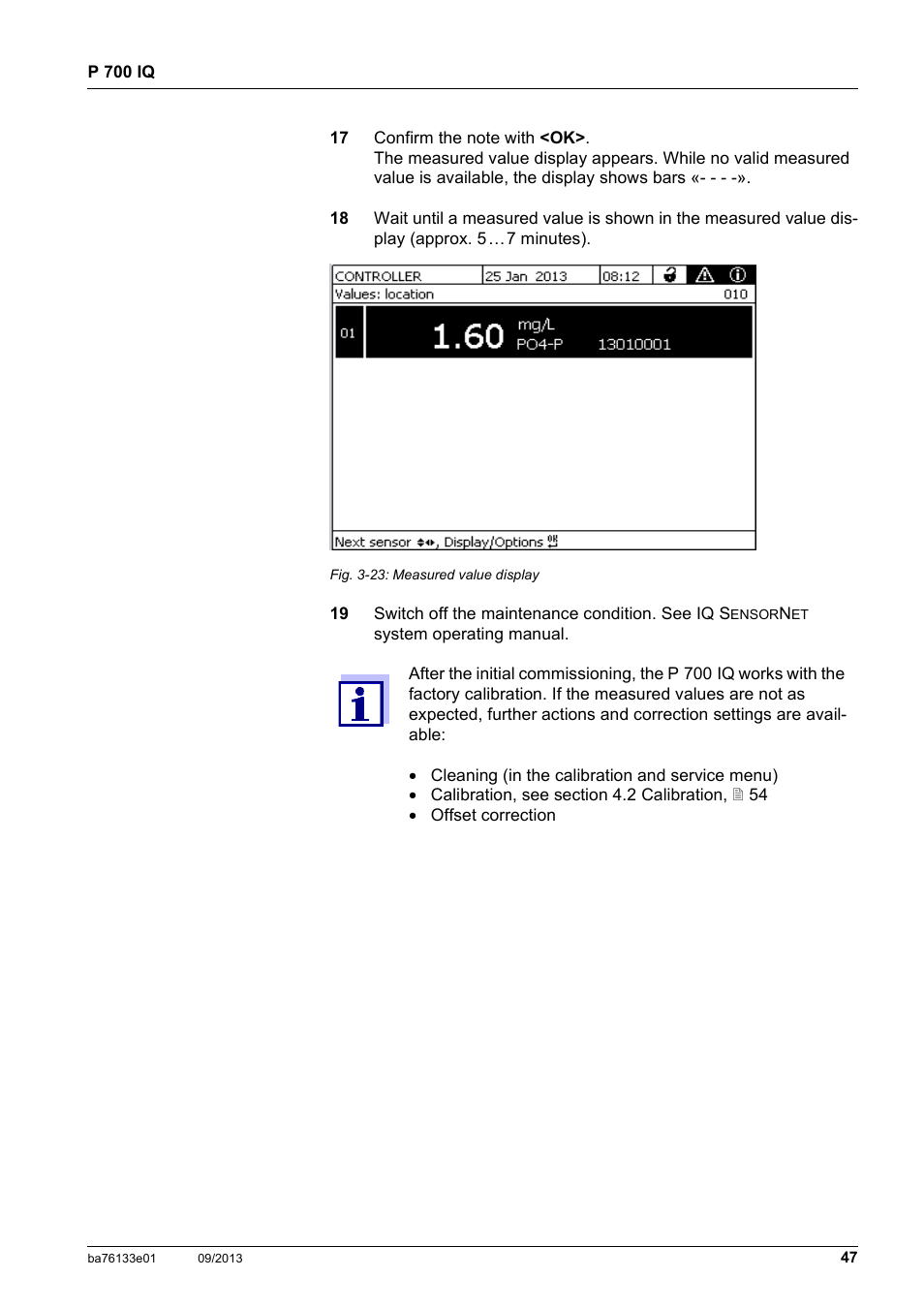 YSI P 700 IQ Analyzer User Manual | Page 47 / 116