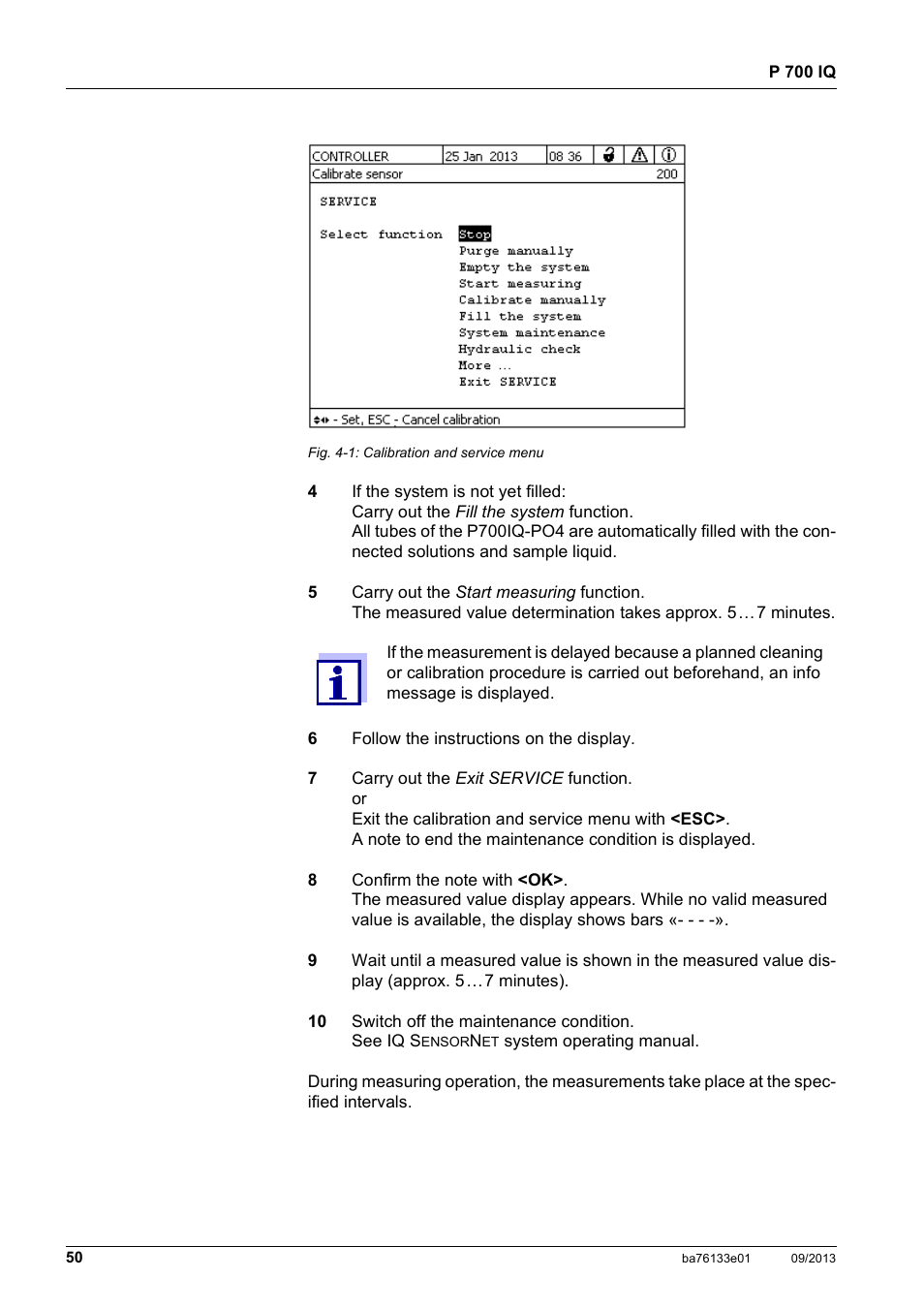 YSI P 700 IQ Analyzer User Manual | Page 50 / 116