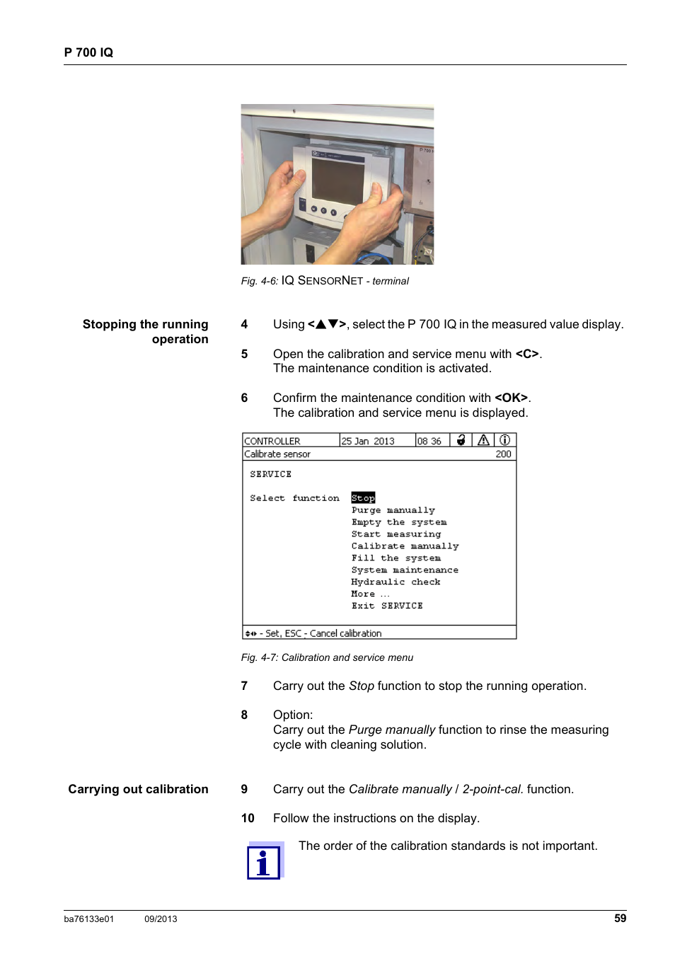YSI P 700 IQ Analyzer User Manual | Page 59 / 116