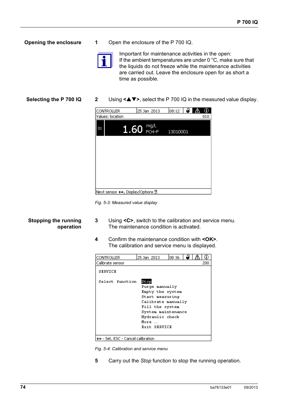 YSI P 700 IQ Analyzer User Manual | Page 74 / 116