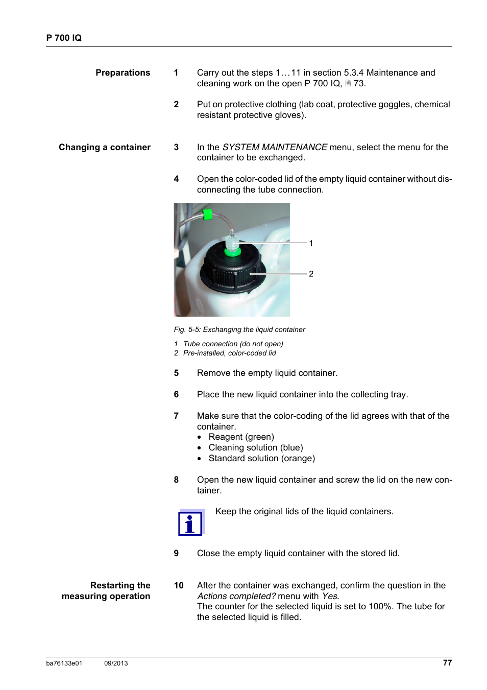 YSI P 700 IQ Analyzer User Manual | Page 77 / 116