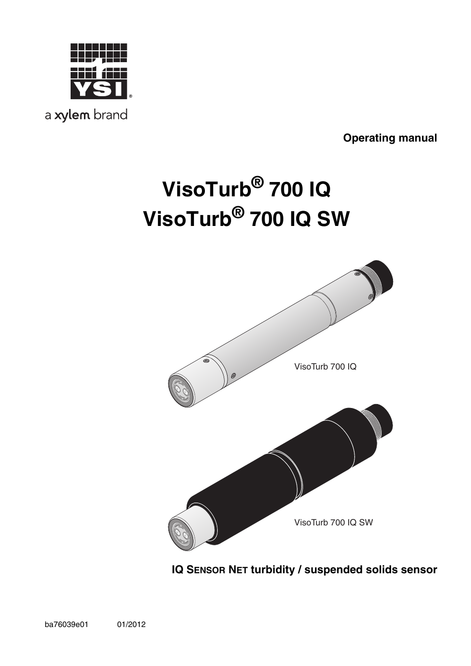 YSI VisoTurb  700 IQ User Manual | 50 pages