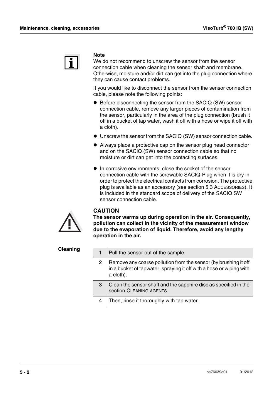 YSI VisoTurb  700 IQ User Manual | Page 34 / 50