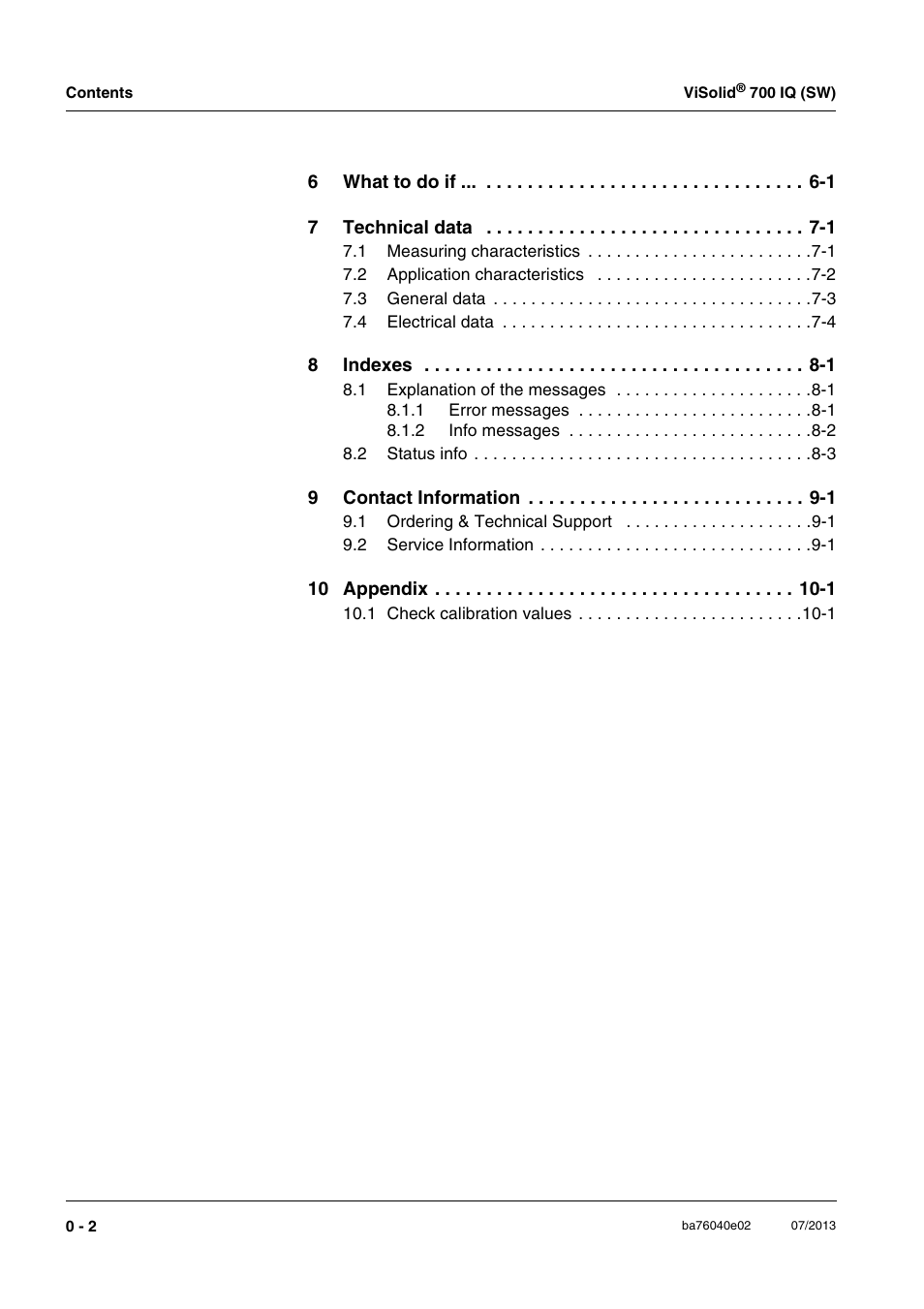 Xylem IQ SensorNet ViSolid 700 IQ (SW) User Manual | Page 4 / 58