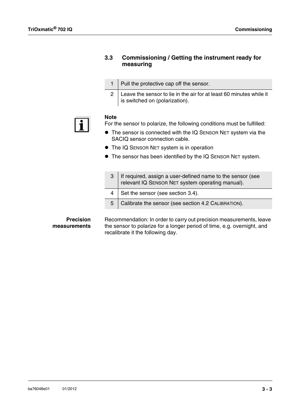 YSI IQ S ENSOR N ET TriOxmatic  702 IQ User Manual | Page 13 / 54