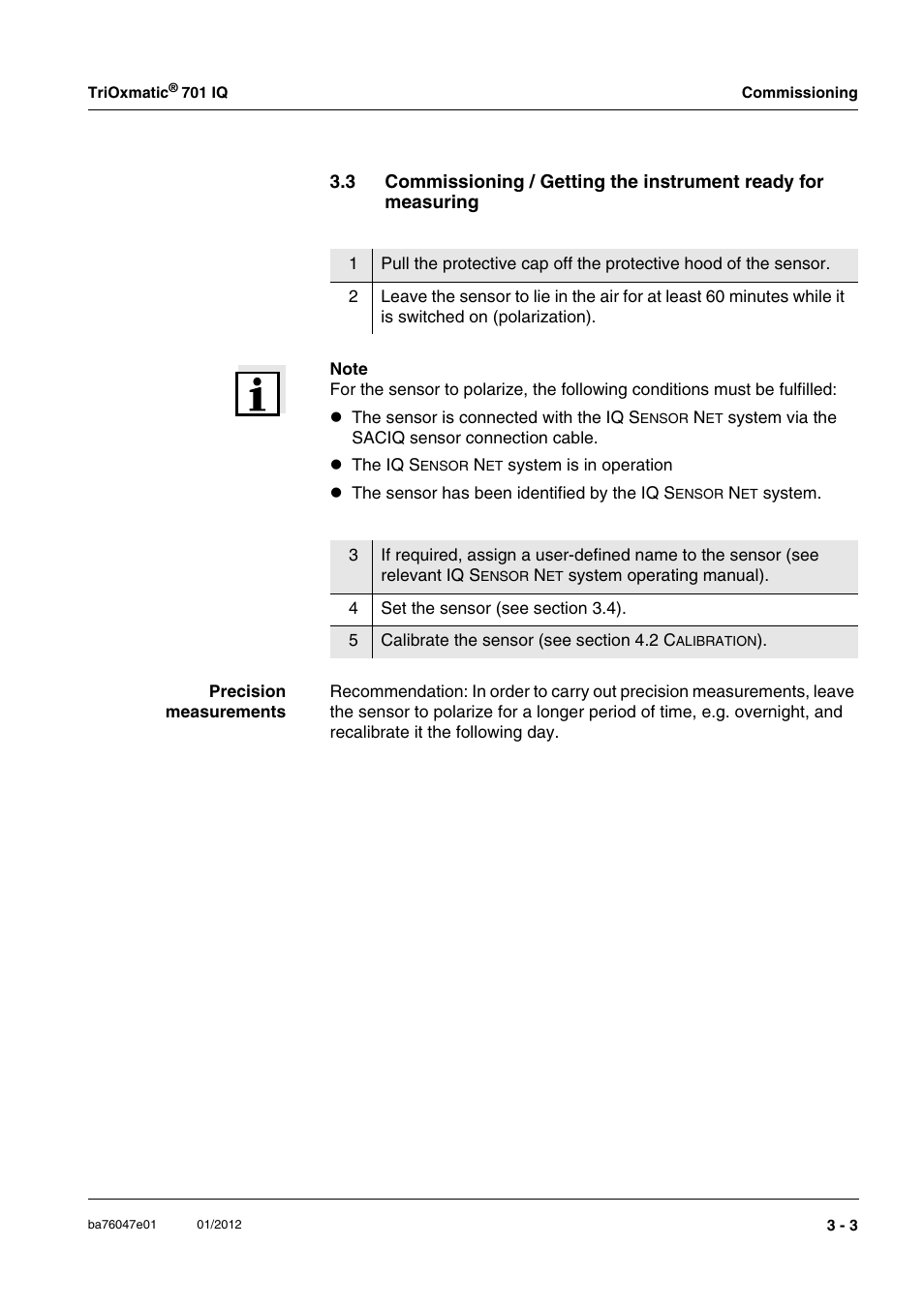 YSI IQ S ENSOR N ET TriOxmatic  701 IQ User Manual | Page 13 / 58
