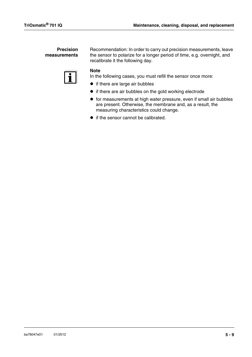 YSI IQ S ENSOR N ET TriOxmatic  701 IQ User Manual | Page 31 / 58