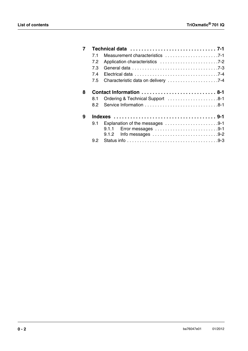 YSI IQ S ENSOR N ET TriOxmatic  701 IQ User Manual | Page 4 / 58