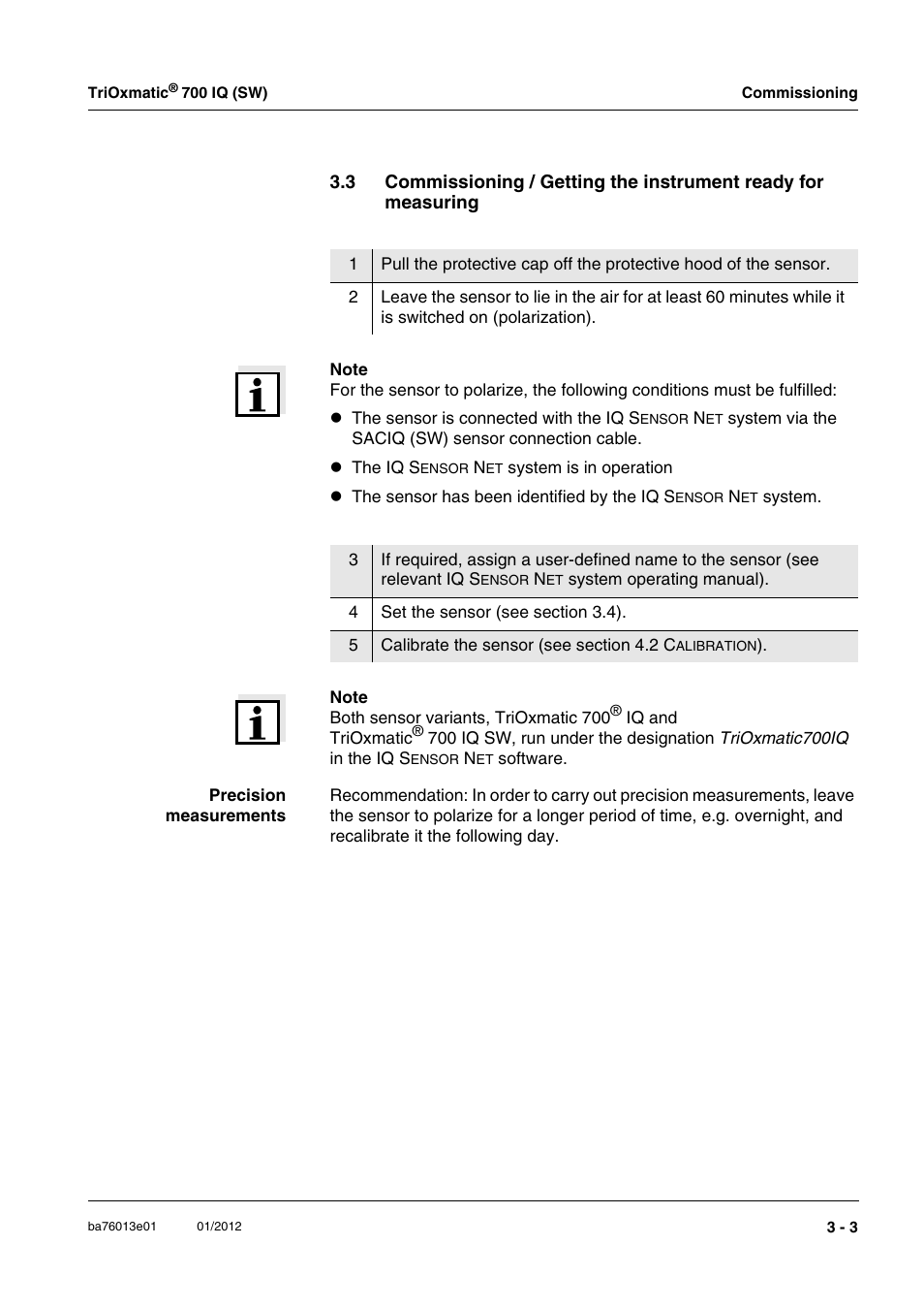 YSI IQ S ENSOR N ET TriOxmatic  700 IQ (SW) User Manual | Page 13 / 58