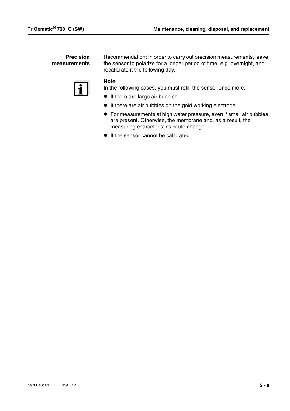 YSI IQ S ENSOR N ET TriOxmatic  700 IQ (SW) User Manual | Page 31 / 58