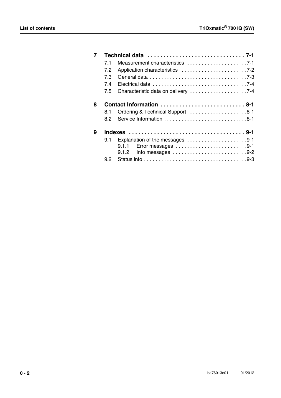 YSI IQ S ENSOR N ET TriOxmatic  700 IQ (SW) User Manual | Page 4 / 58