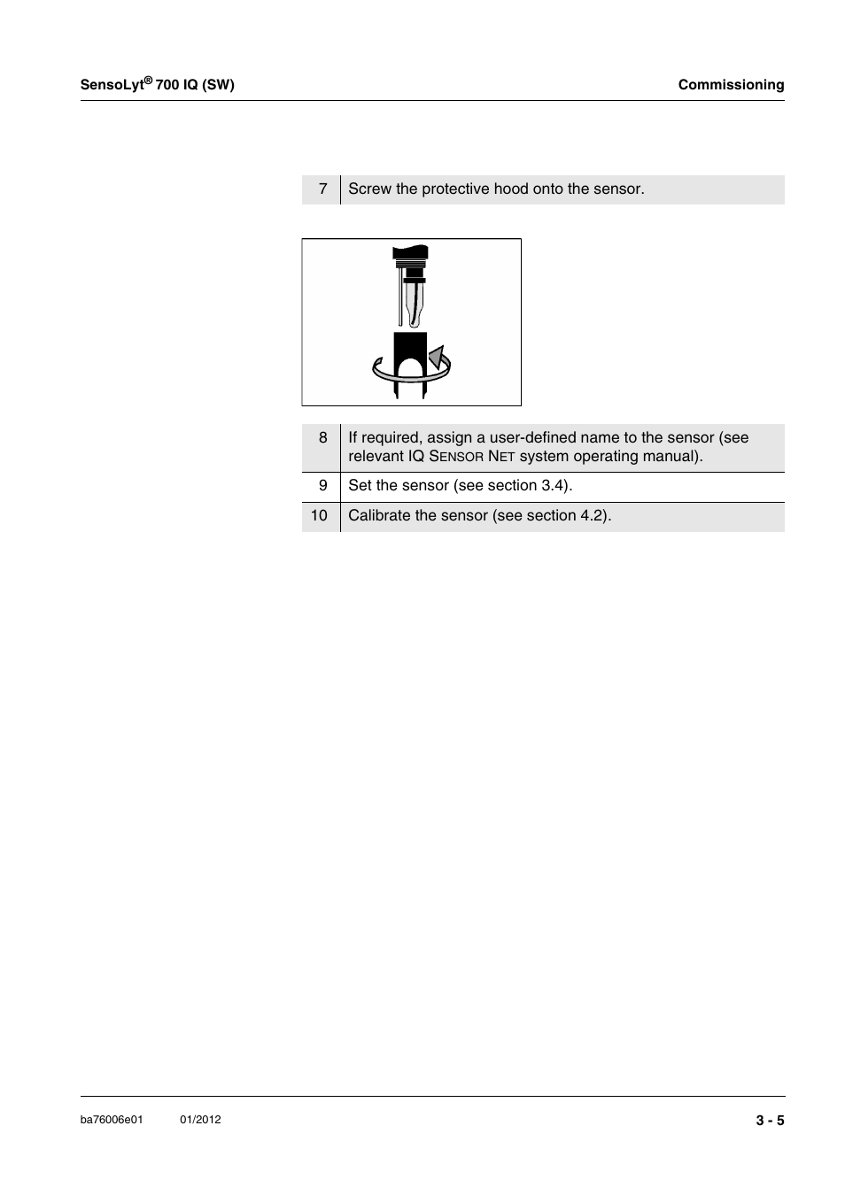 YSI IQ SensorNet SensoLyt Sensor 700 IQ (SW) User Manual | Page 15 / 46