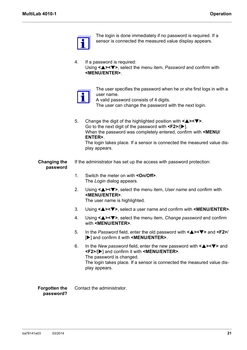 YSI MultiLab 4010P-1 User Manual | Page 21 / 108