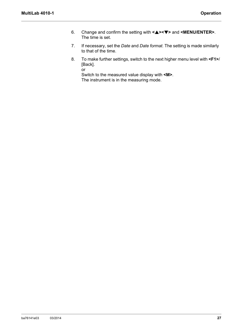 YSI MultiLab 4010P-1 User Manual | Page 27 / 108
